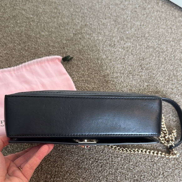 Kate Spade Amelia Black Twistlock Medium Convertible Chain Shoulder Bag - Picture 13 of 13